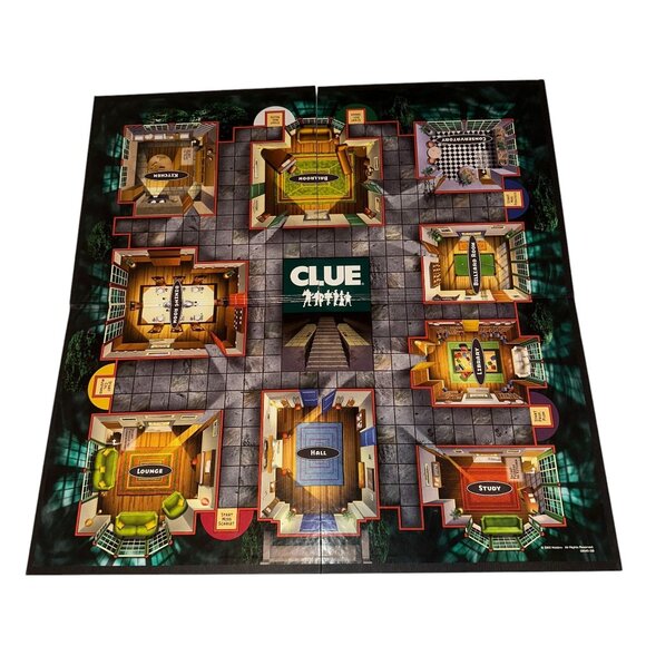 Vintage 2002 Clue Game Board Foldable Replacement Parts Parker Brothers - Picture 1 of 7